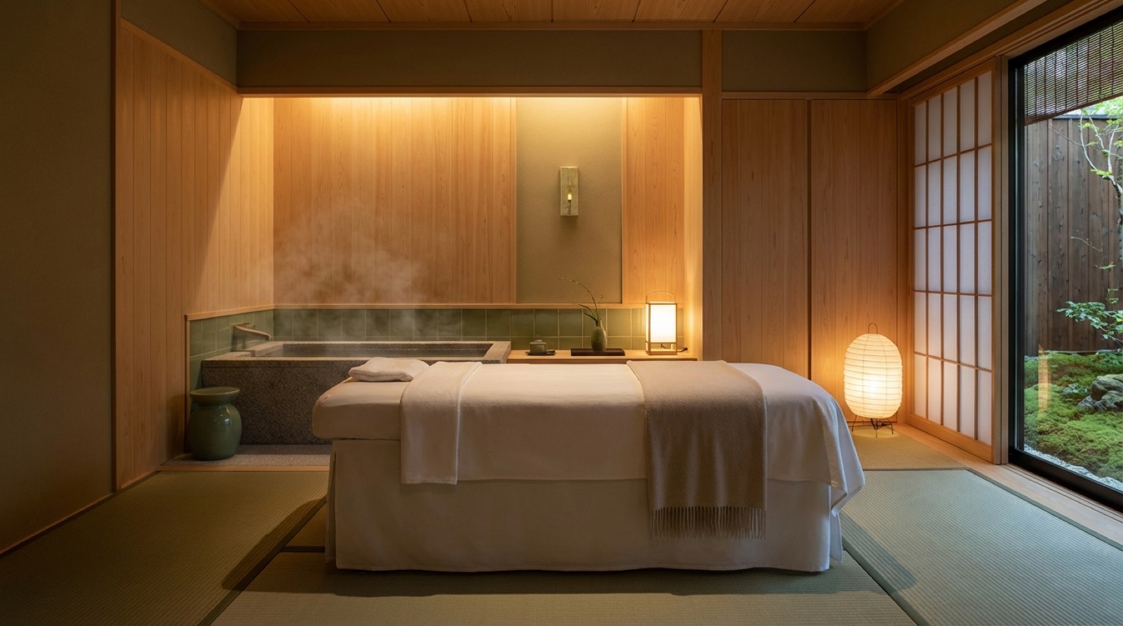 温泉施設内のもみみんの個室サロン